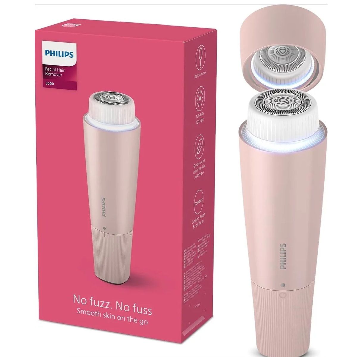 PHILIPS - Depiladora Facial Inalambrica Philips Con Luz Y Espejo