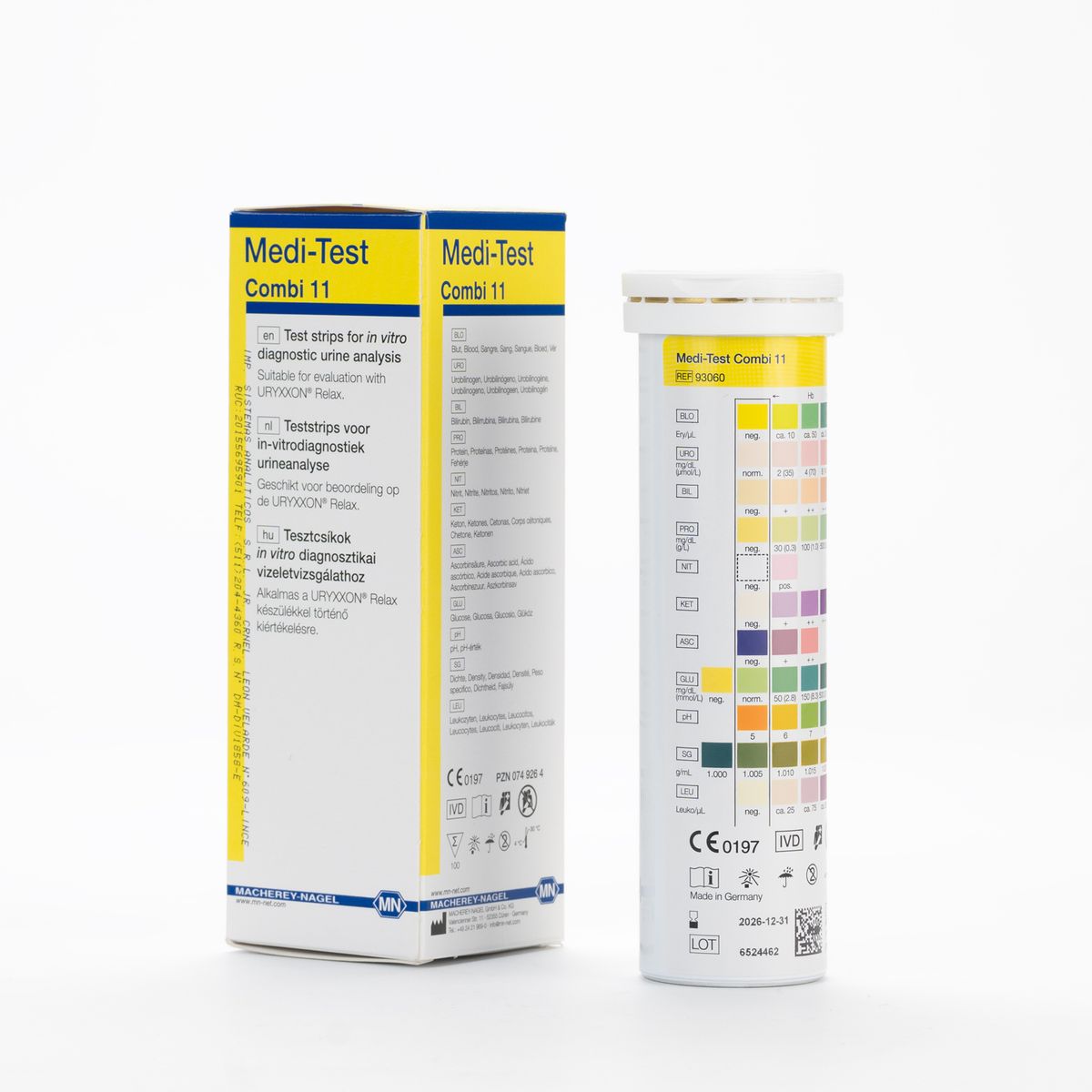 GENERICO - Tiras Reactivas para Orina MEDI TEST Combi 11 SGL CAJA 100 UND