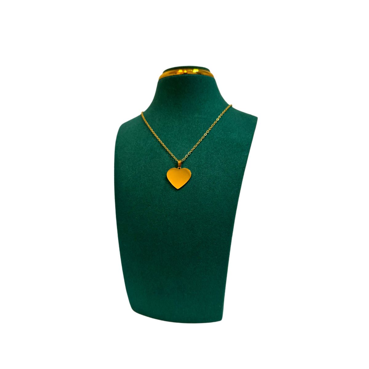 GENERICO - Pack Acero Collar con dije y Aretes - Corazon Dorado