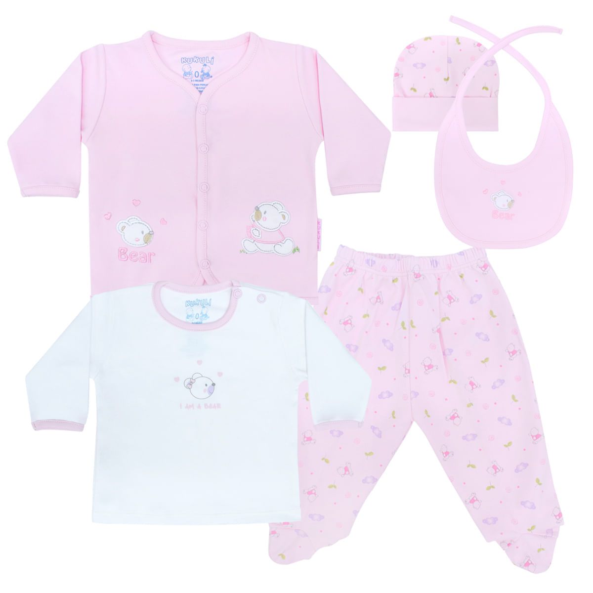 KUKULI - AJUAR PEQUEÑITO UNISEX 5 PIEZAS 2483