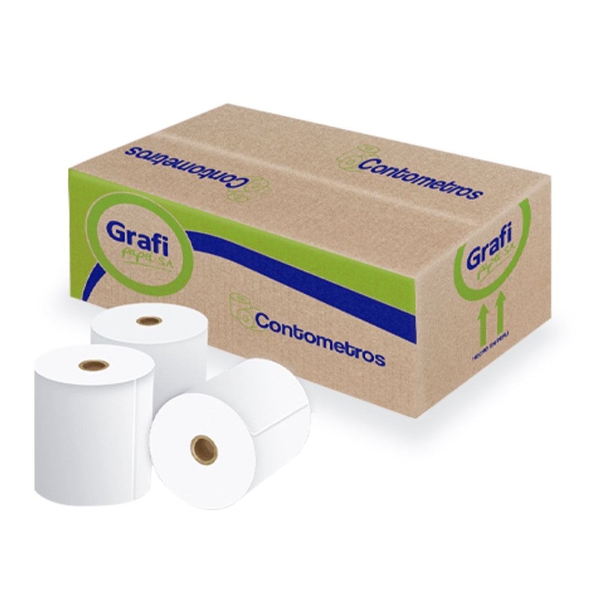 GRAFI PAPEL SA - PAPEL TERMICO CONTOMETRO GRAFIPAPEL 80MM X 80MTS 55GR 20 ROLLOS