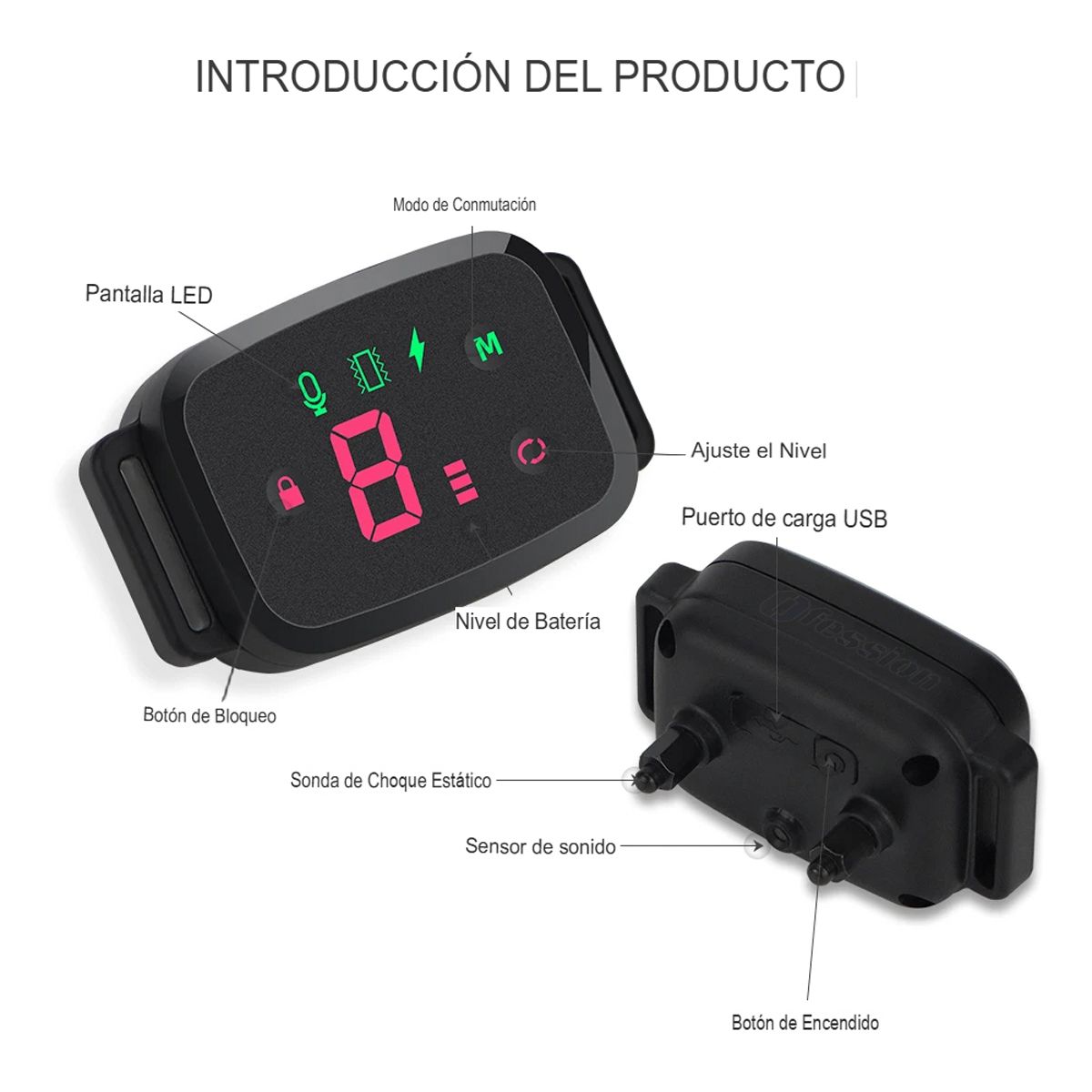 GENERICO - Collar Antiladrido Perro Recargable automatico activado por ladrido