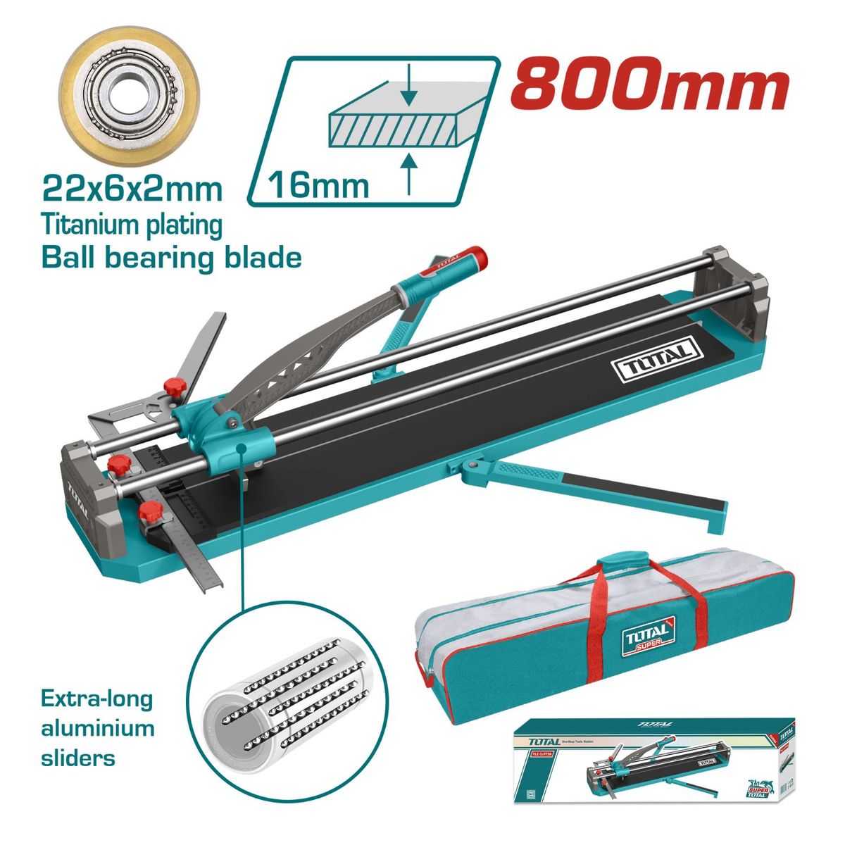 Total Tools - Cortador de mayolica 80cm pesado con maletin Total