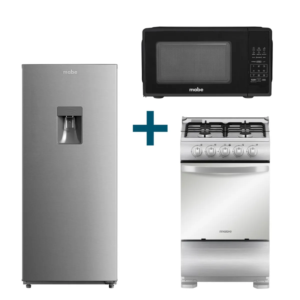 MABE - Combo Refrigeradora 187L +Cocina 52cm +Horno microondas Mabe