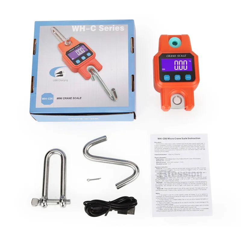 GENERICO - Balanza Colgante 300kg Alta Precisión Gancho bluetooth Recargable