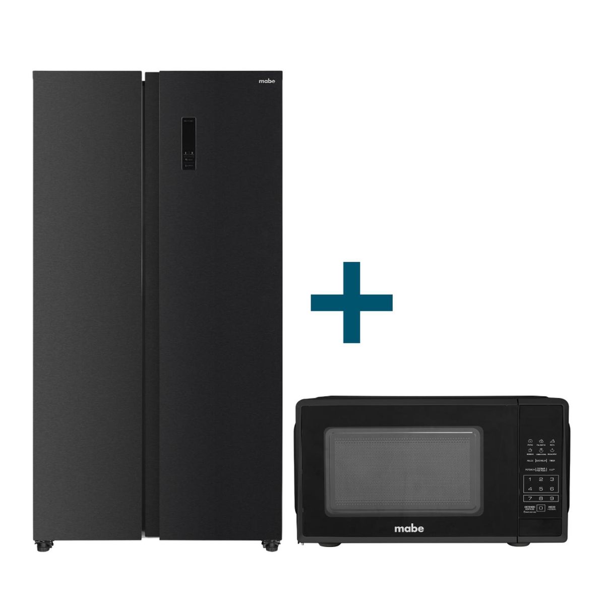 MABE - Combo Refrigeradora Side by Side +Horno microondas 20L Mabe