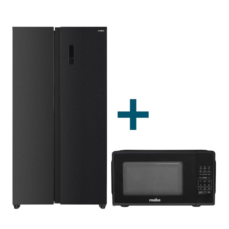 MABE - Combo Refrigeradora Side by Side +Horno microondas 20L Mabe