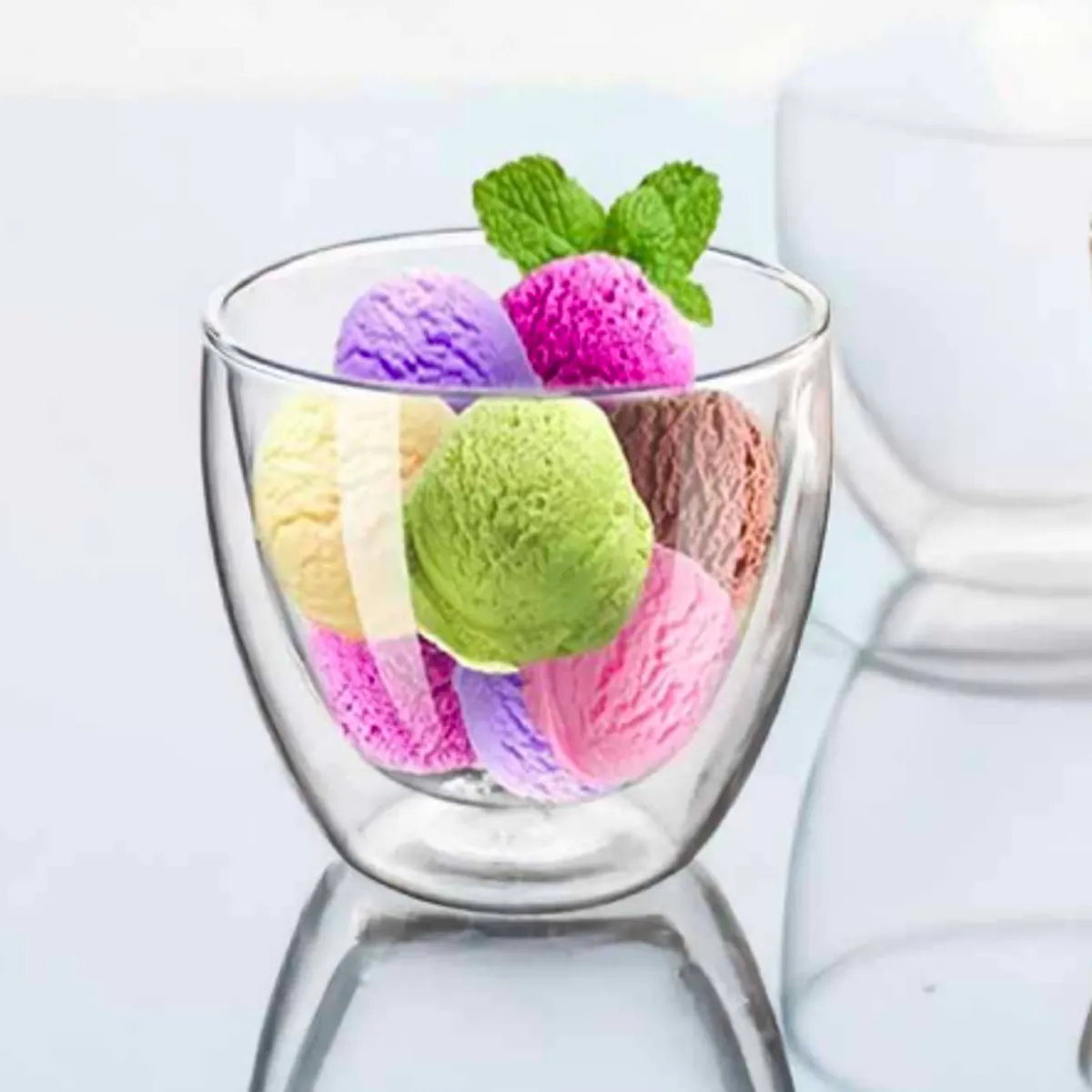 GENERICO - SET 4 VASOS DOBLE FONDO 460ML