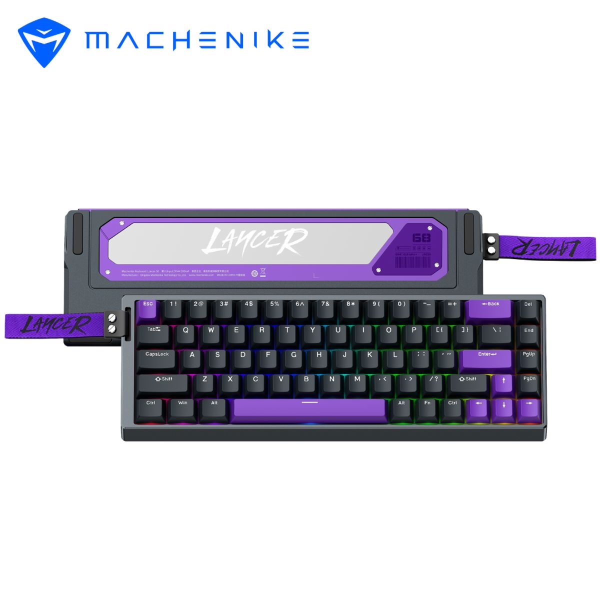 MACHENIKE - Teclado Magnetico Gamer Machenike Lancer68 Hall Effect Switches Silver