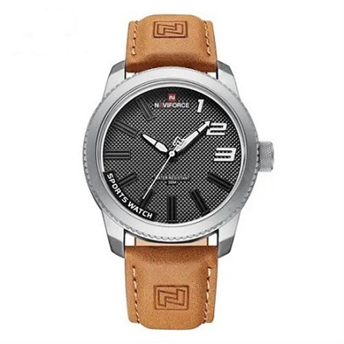 NAVIFORCE - Reloj Hombre Naviforce NF9202 MARRÓN Analógico Cuero Sport Elegante