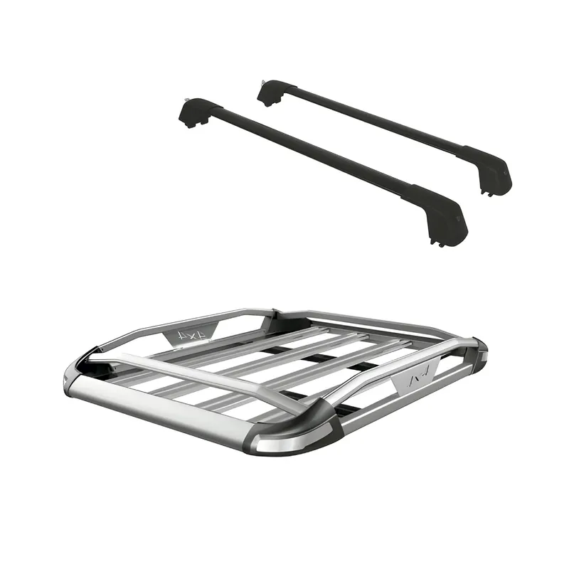 S&T - Parrilla Portaequipaje Universal 4x4 Aluminio 140x100 Plata