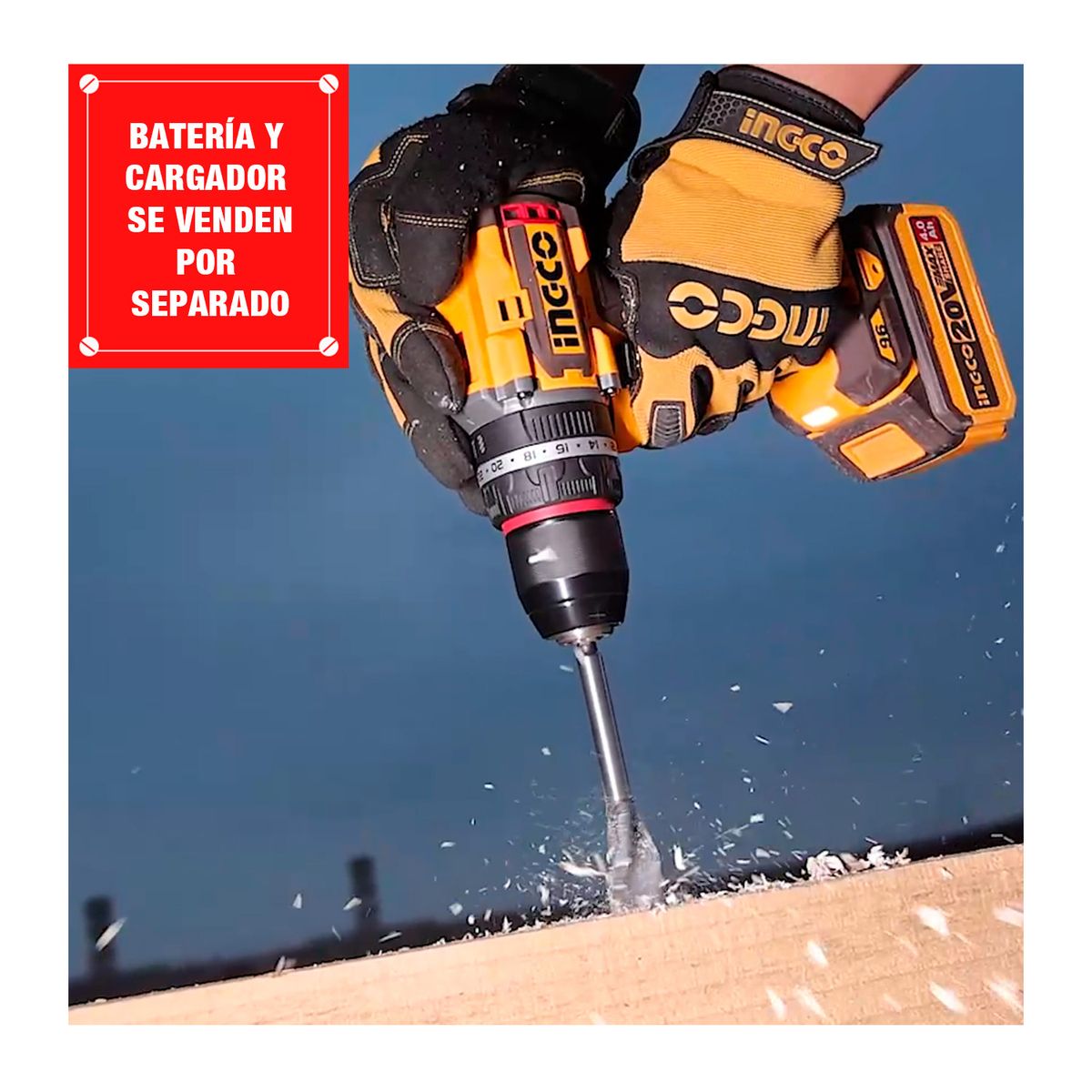 INGCO TOOLS - Taladro Atornillador C/percutor Brushless 20v 96nm + 21 Accesorios