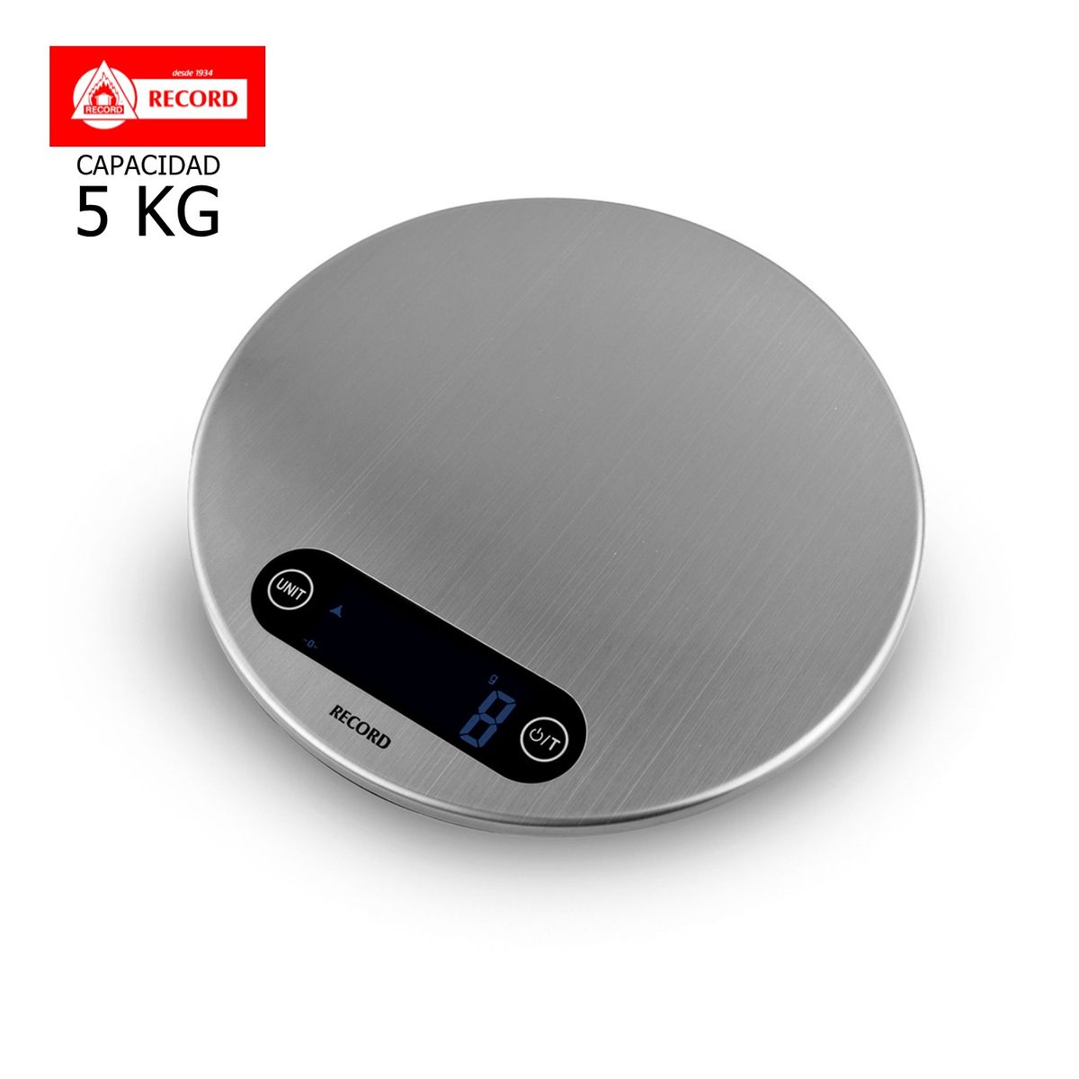 RECORD - Balanza Digital RECORD REC- INBLD170 Capacidad Hasta 5kg Inox