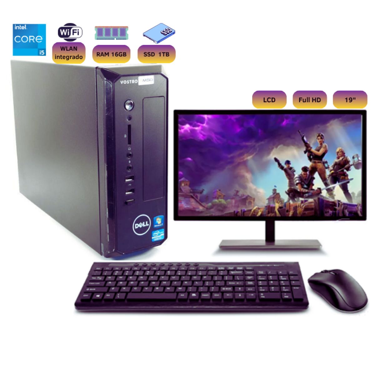 DELL - Computadora Dell D06S Intel Core I5 1TBB SSD 16GB RAM+ Monitor Teclado y Mouse