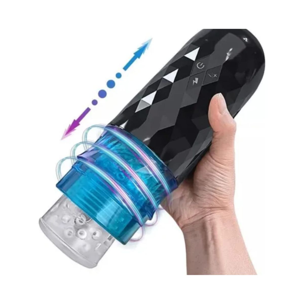 GENERICO - ESTIMULADOR MASCULINO TELESCOPICO Y ROTATIVO WALL XTREME