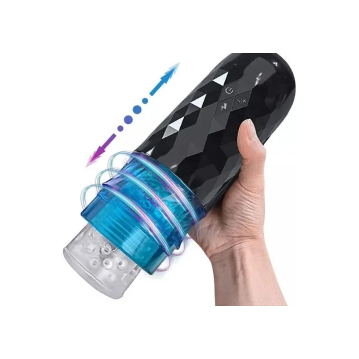 GENERICO - ESTIMULADOR MASCULINO TELESCOPICO Y ROTATIVO WALL XTREME