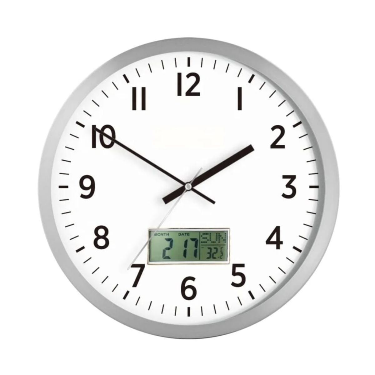 GENERICO - Reloj de Pared Analógico con Display Digital