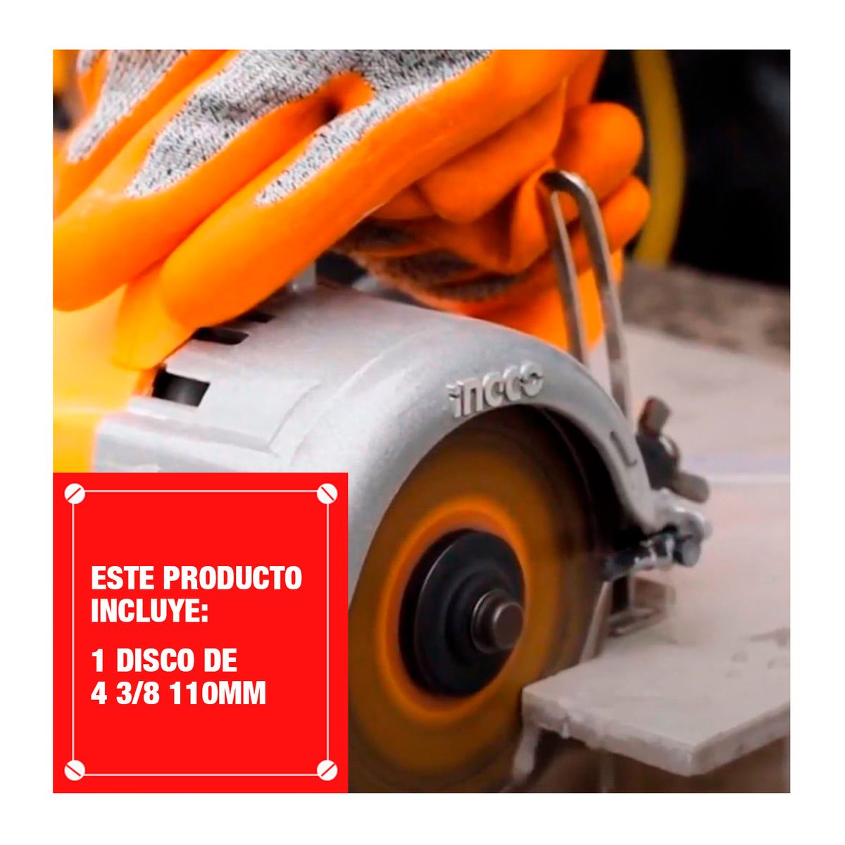 INGCO TOOLS - Cortadora De Mármol Eléctrica 1400w 4 3/8' Mc140068 Ingco