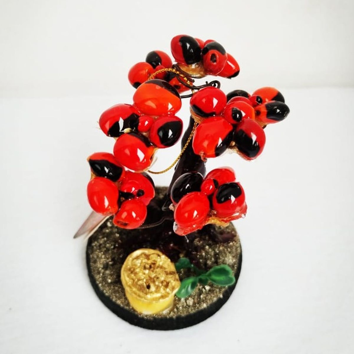 GENERICO - ARBOLITO  DE LA FELICIDAD BONSAI MEDIANO CON SEMILLAS DE HUAYRURO