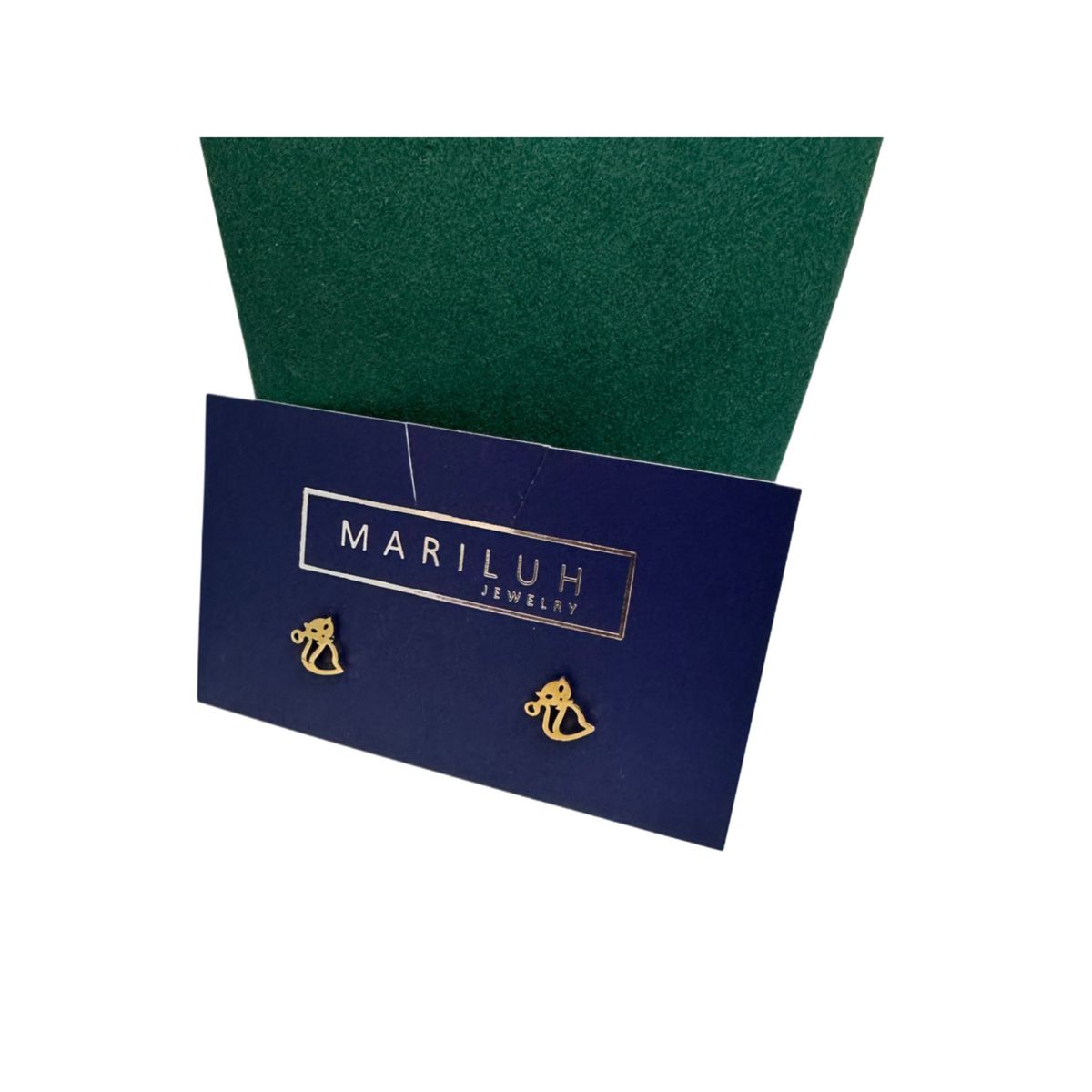 GENERICO - Aretes Acero - BSC Silueta Esfinge Dorado