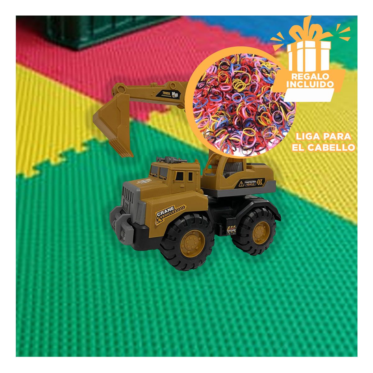 GENERICO - Pack12 Maquina de Juguete para Construir Y+Ligas de Regalo