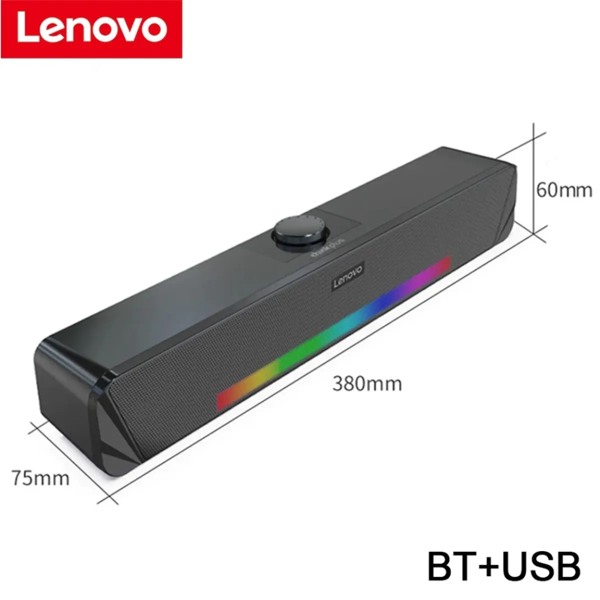 LENOVO - Barra De Sonido Lenovo Ts33 Bluetooth 5.0 Rgb Speaker 365