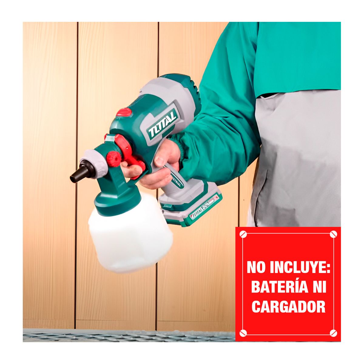 TOTAL TOOLS - Pistola Para Pintar 20v 1000ml + 1 Boquilla Total - tsgli2004