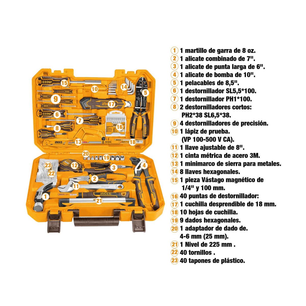 INGCO TOOLS - Set Herramientas Combinadas X 168 Unidades Ingco Hkthp21681