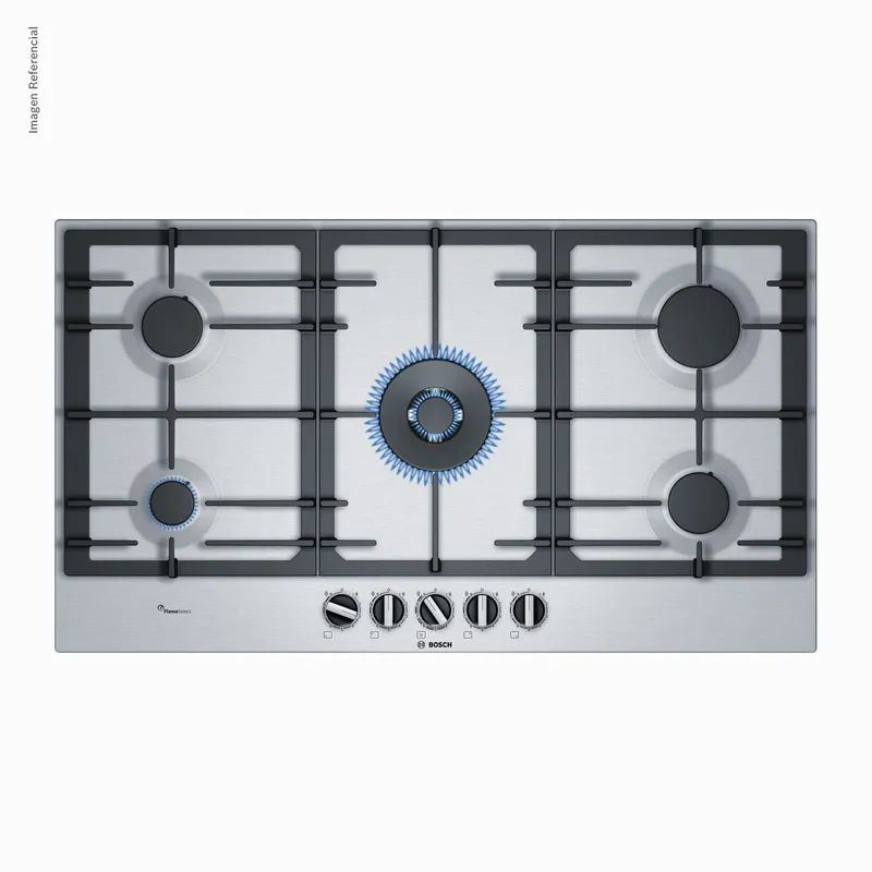 BOSCH - Encimera a Gas 90cm inox Serie 6 PCR9A5B90
