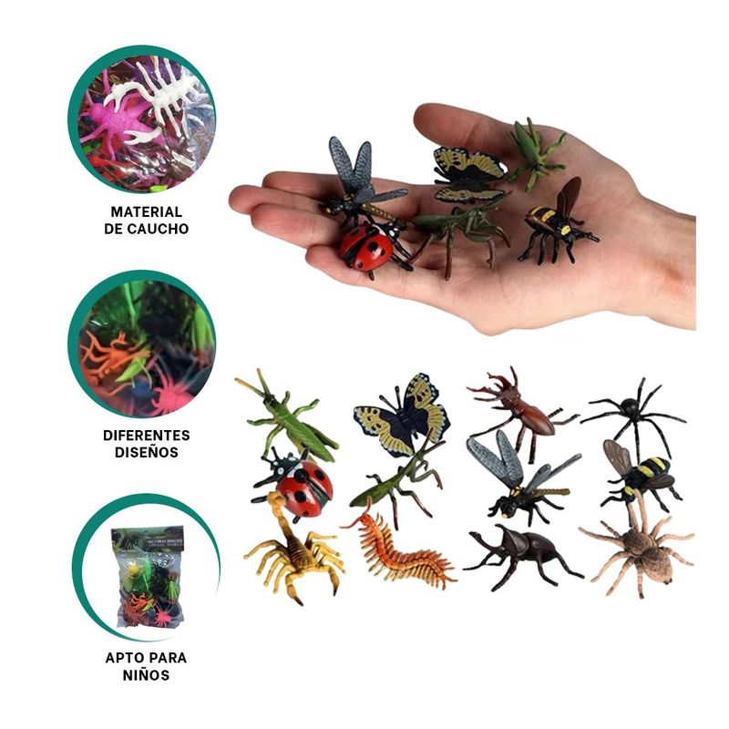 GENERICO - Pack2 Juguetes de Minibichos para Jugar Y+Regalo Agendita