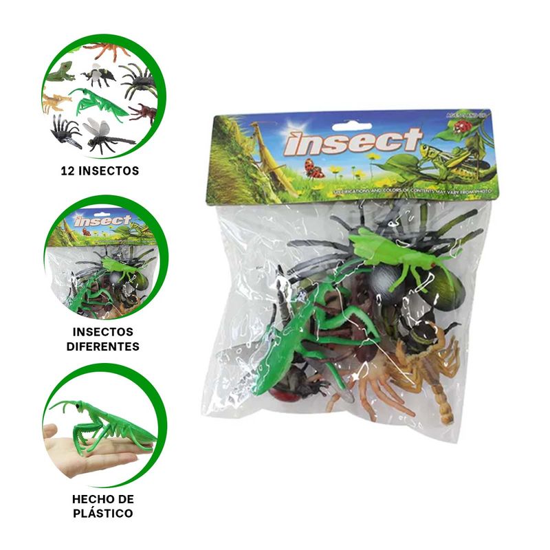 GENERICO - Pack2 Conjunto de Insectos Multicolor Y+Ligas de Regalo