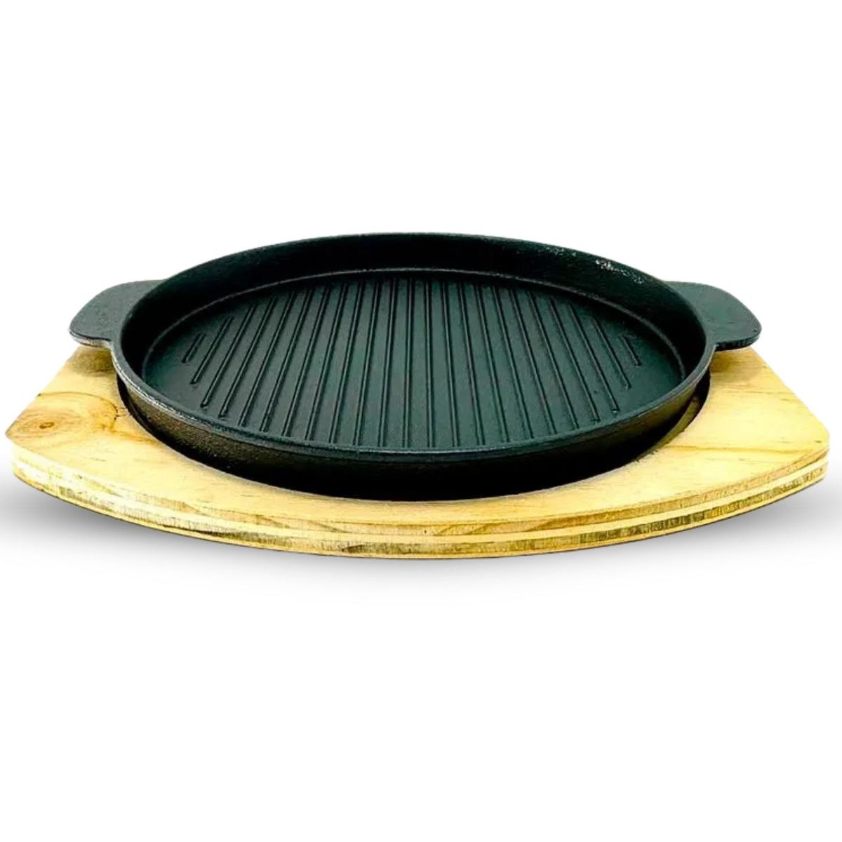 ICHIMATSU - Plancha Asadora Redonda con Base de Madera- chimatsu