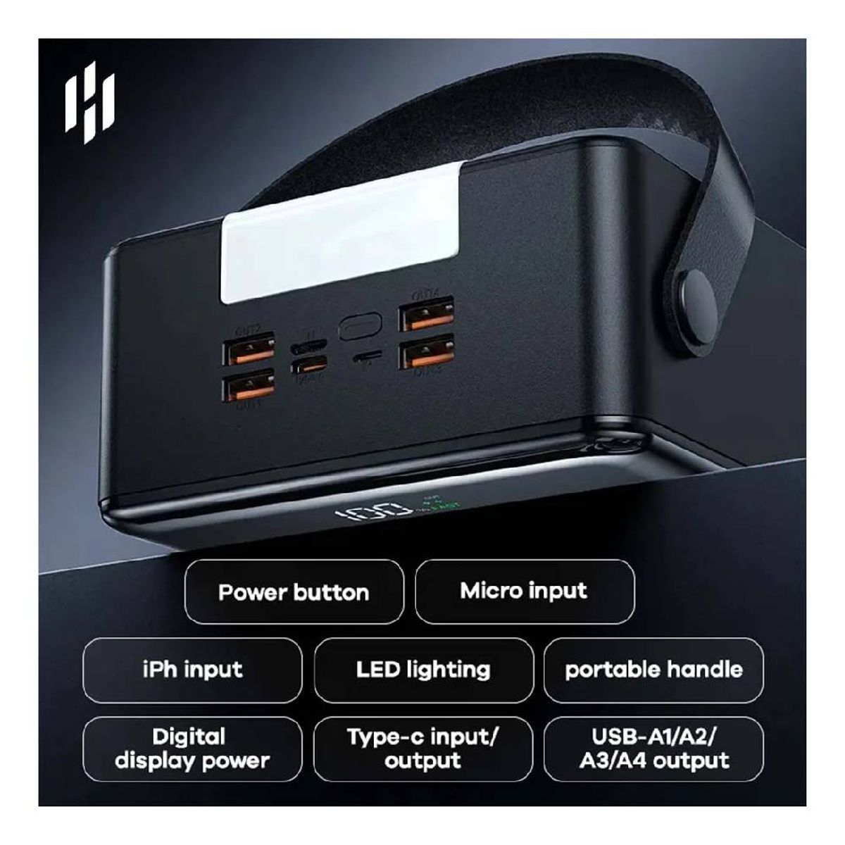 REMAX - Power Bank Remax FP-1 de 100000mAh Energía masiva para varios días