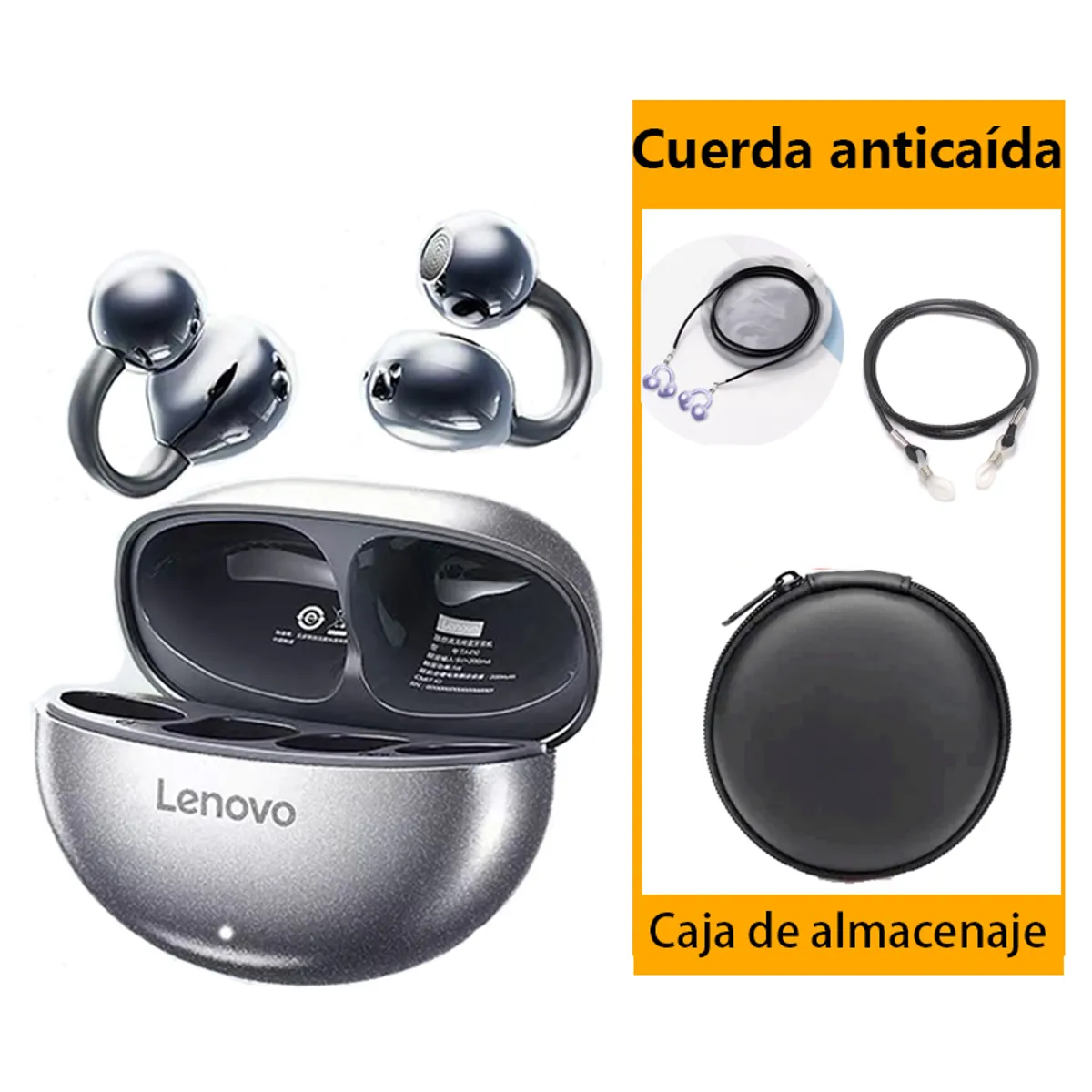 LENOVO - Audífonos Lenovo TA140  Tws Bluetooth Negro 5.4 Y Ropa protectora
