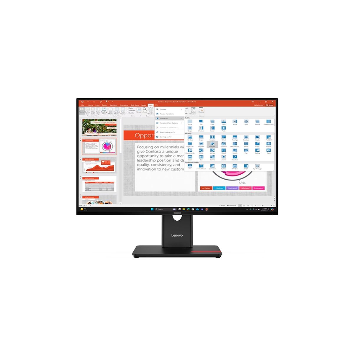 LENOVO - Monitor Lenovo Thinkvision T27-40 Fhd Ips 120Hz 27"