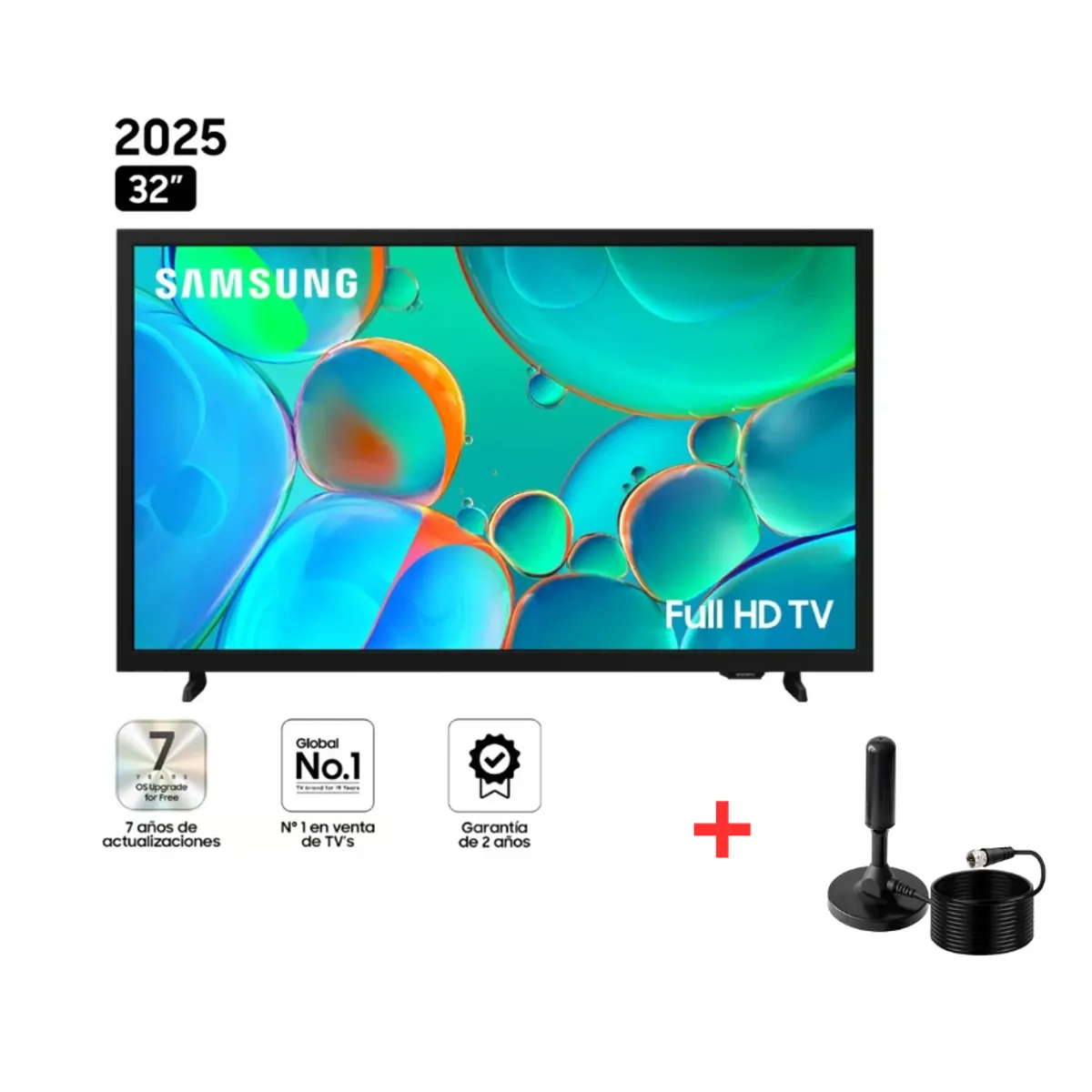 SAMSUNG - TELEVISOR SAMSUNG 32 UN32H5000FG SMART TV 2025 + Antena Digital