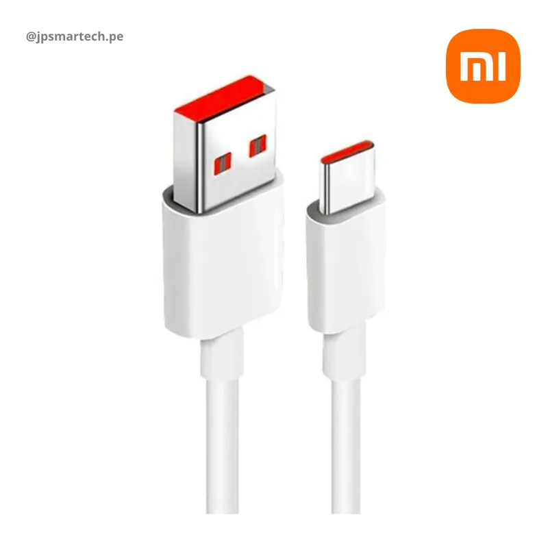 XIAOMI - Cable Xiaomi 6A USB a Type C Support 120W 67W 33W - Blanco