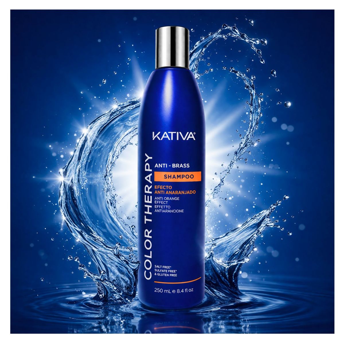 GENERICO - Shampoo Color Therapy Efecto Anti Naranja 355 ml- KATIVA