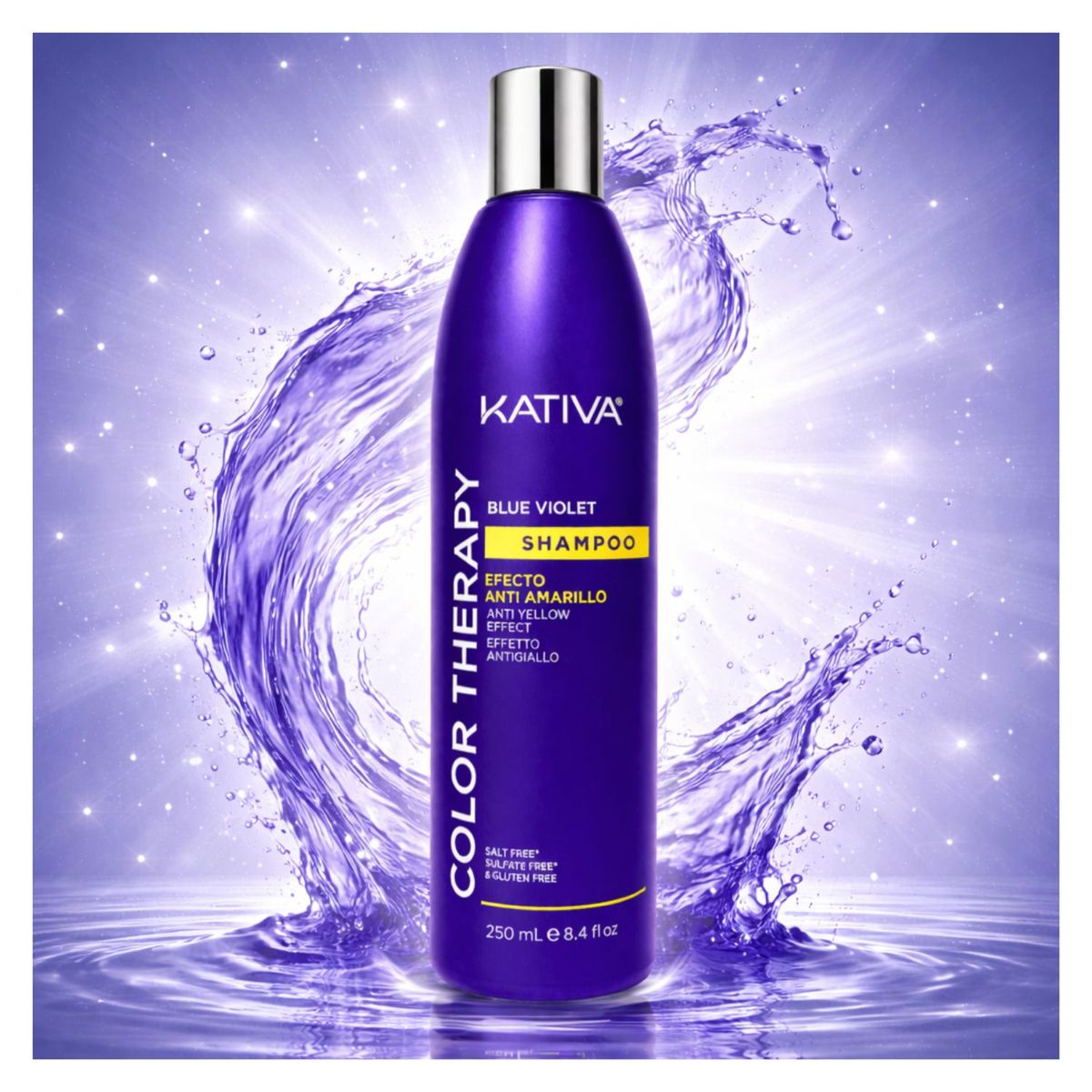 GENERICO - Shampoo Color Therapy Efecto Anti Amarillo 355 ml- KATIVA