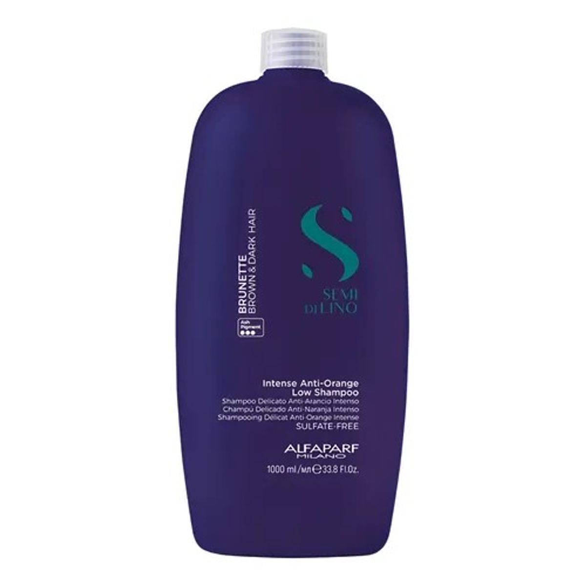 ALFAPARF MILANO - Shampoo Semi Di Lino Brunette Intense Anti-Orange 1000ml