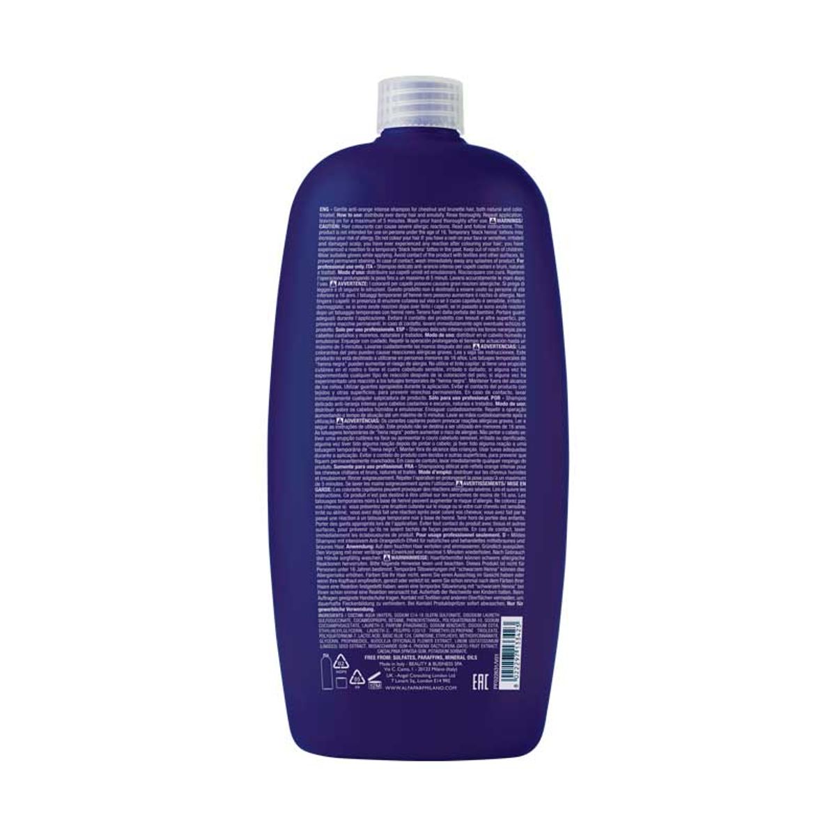 ALFAPARF MILANO - Shampoo Semi Di Lino Brunette Intense Anti-Orange 1000ml