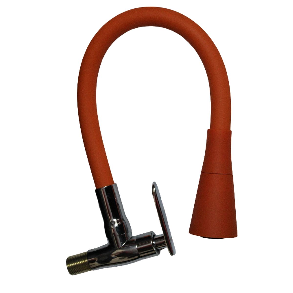 GENERICO - Pico Pared Flexible Naranja - Chorro Ancho