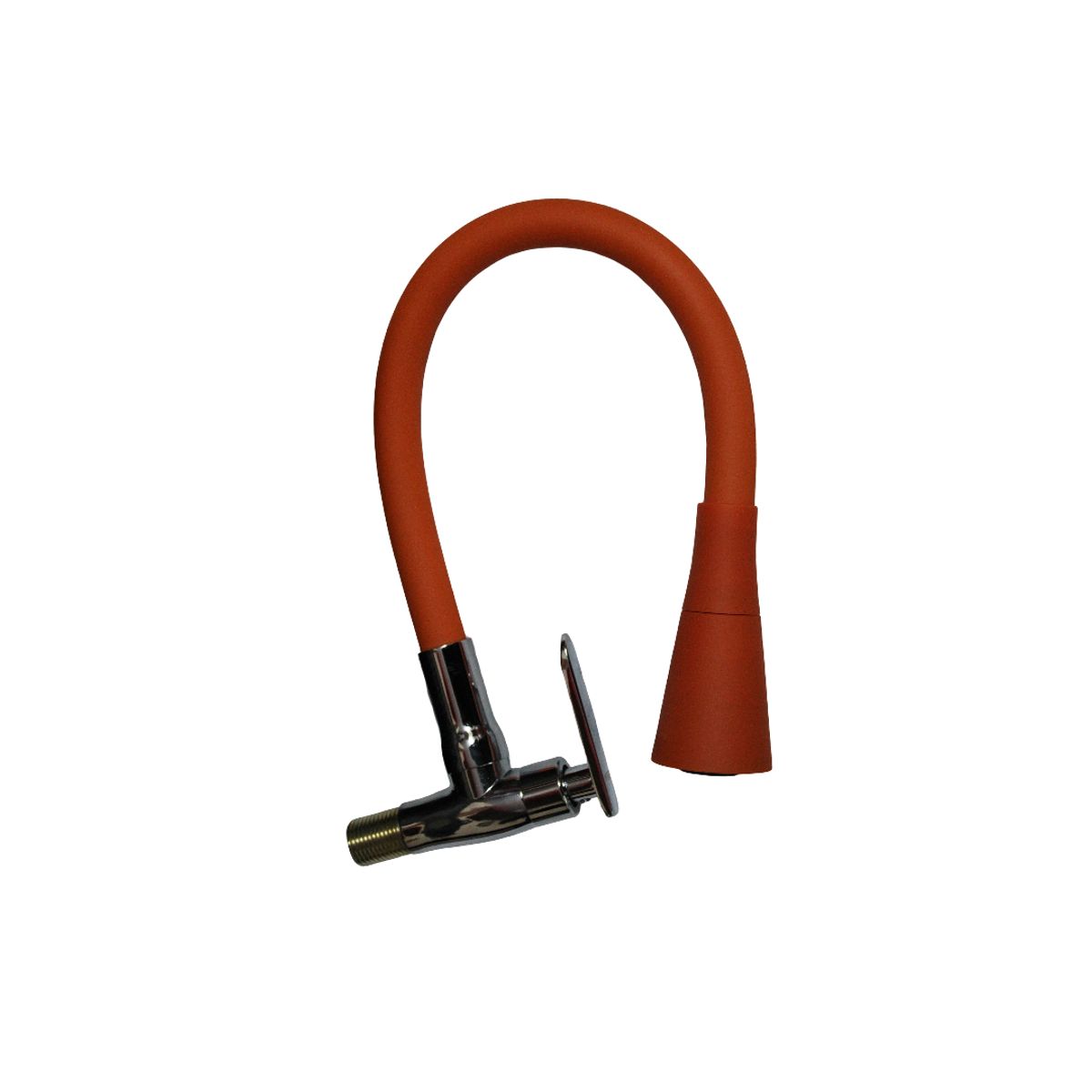 GENERICO - Pico Pared Flexible Naranja - Chorro Ancho