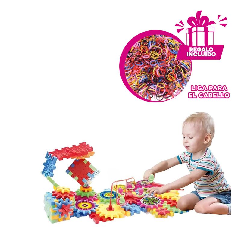 GENERICO - Pack6 Piezas para Construir de Multicolor Y+Ligas de Regalo