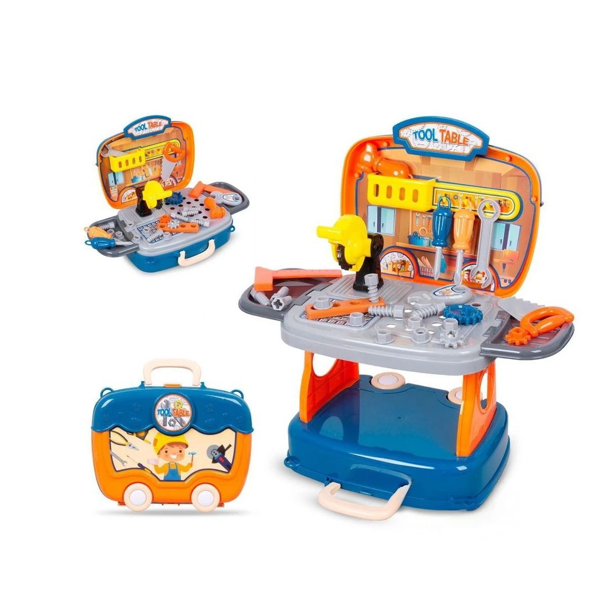 GENERICO - Pack4 Set Infantil con Herramientas Multic Y+Regalo Stickers