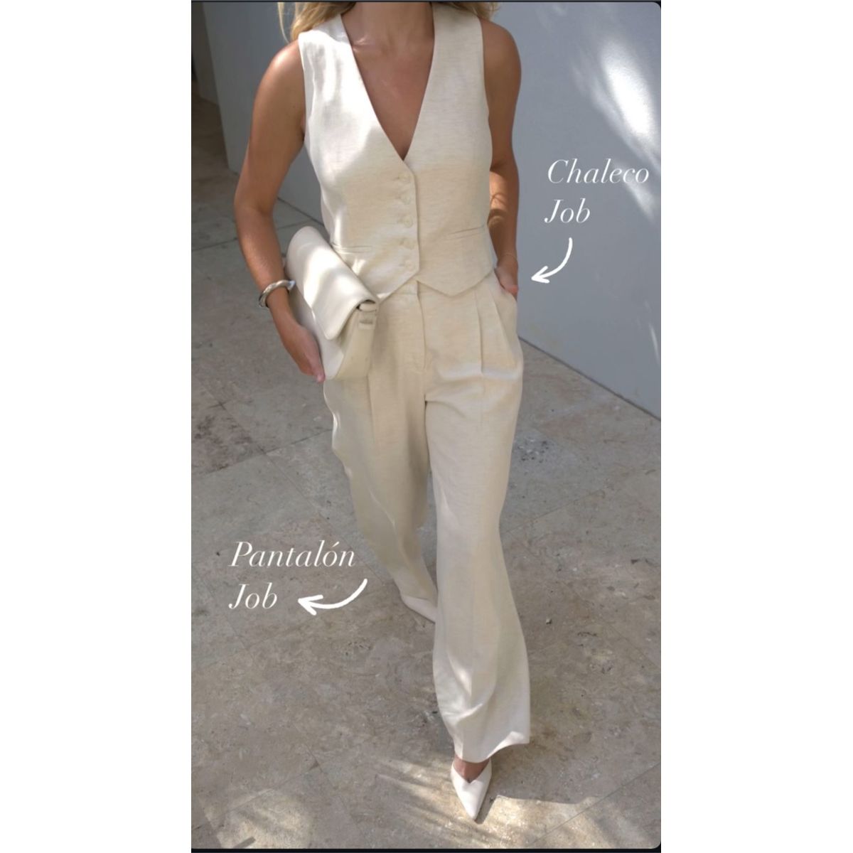 AMA OUTFITTERS - SET CHALECO Y PALAZO JOB