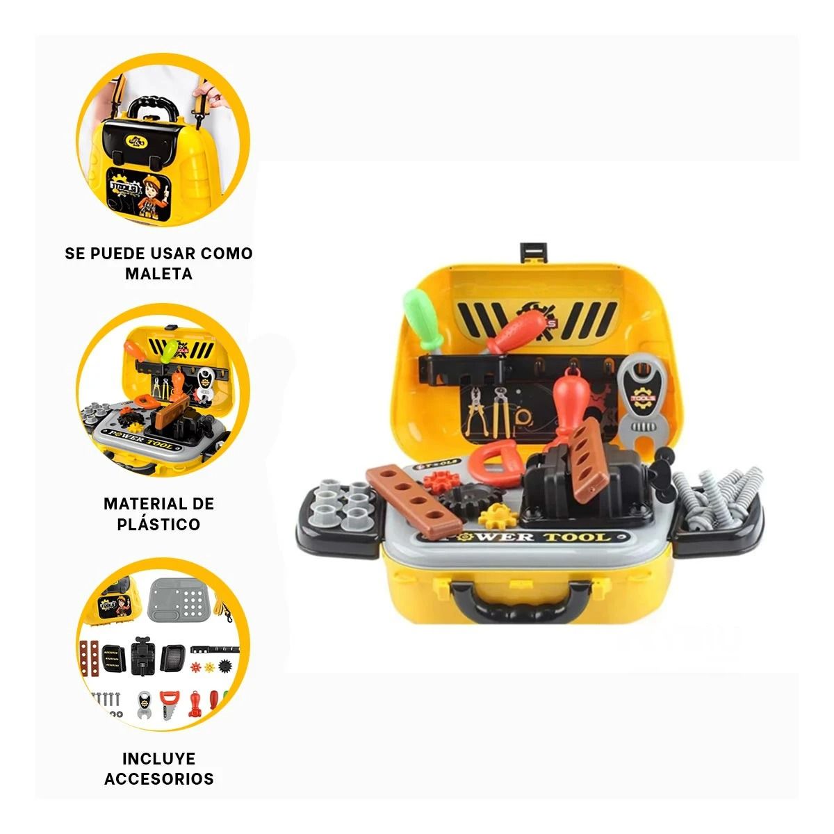 GENERICO - Pack12 Mochila de Juegos Creativos Color Amarillo