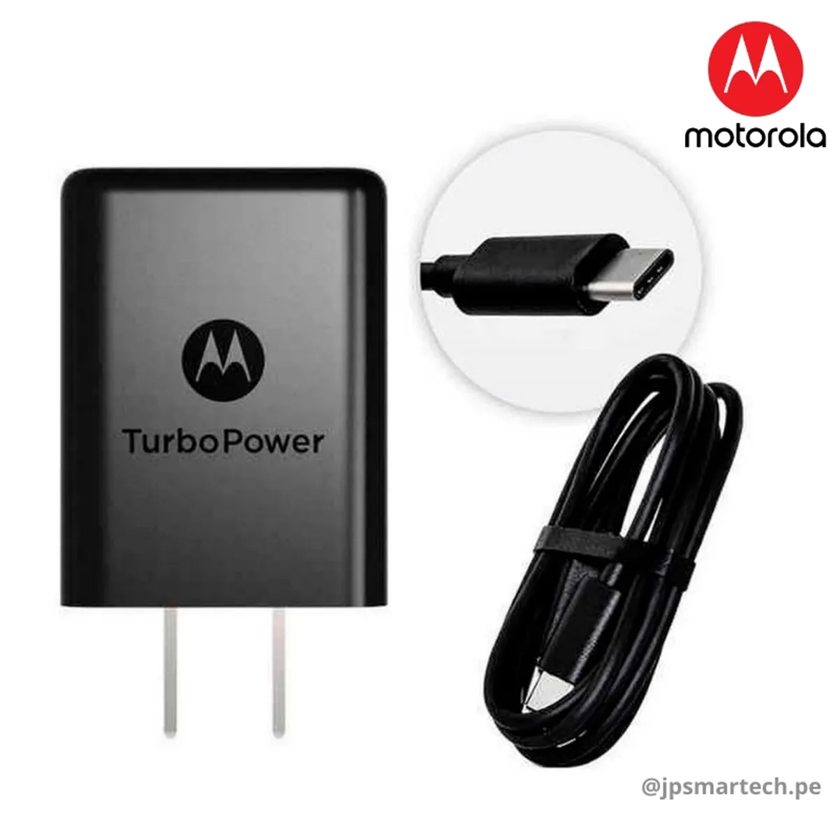 MOTOROLA - Cargador Original Motorola USB a Tipo C - 30W - Negro