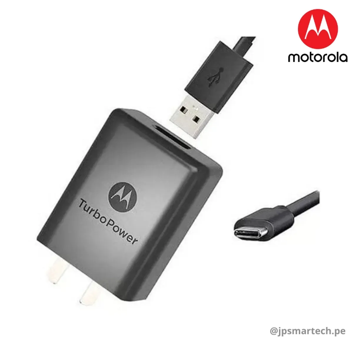 MOTOROLA - Cargador Original Motorola USB a Tipo C - 30W - Negro