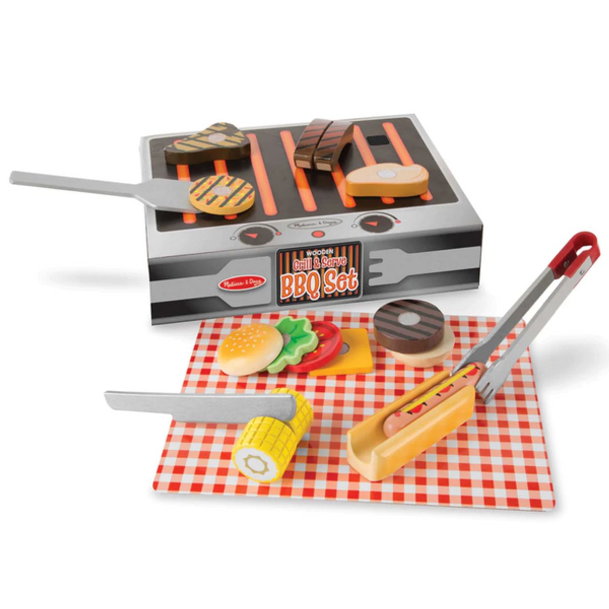 MELISSA & DOUG - Set de barbacoa y parrilla pequeña